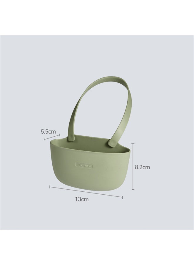 هومستر سلة تصريف المطبخ، سلة تصريف المطبخ، سلة التصريف التلقائي، أدوات فلتر النفايات لالتقاط الطعام، جامع نفايات المطبخ للحوائط، خضراء - Image 5